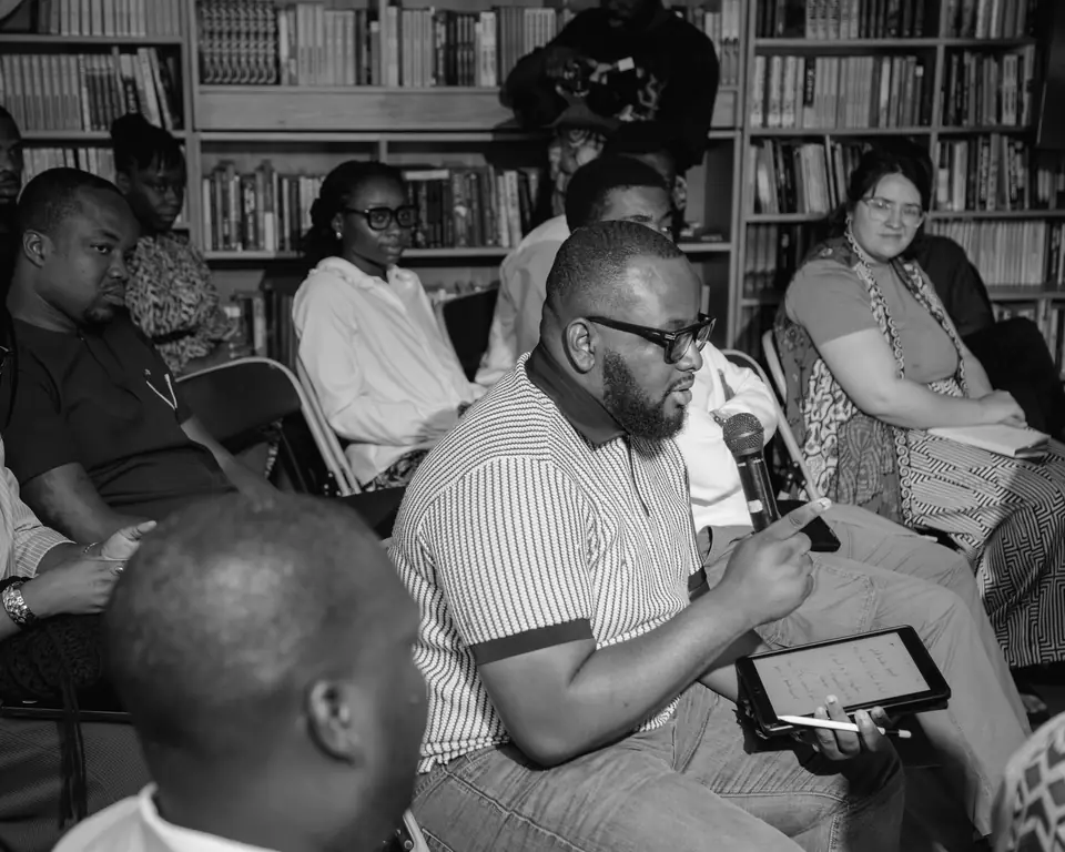 Audience at a panel discussion: event coverage sample