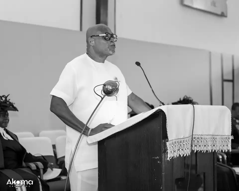 Speaker at a memorial