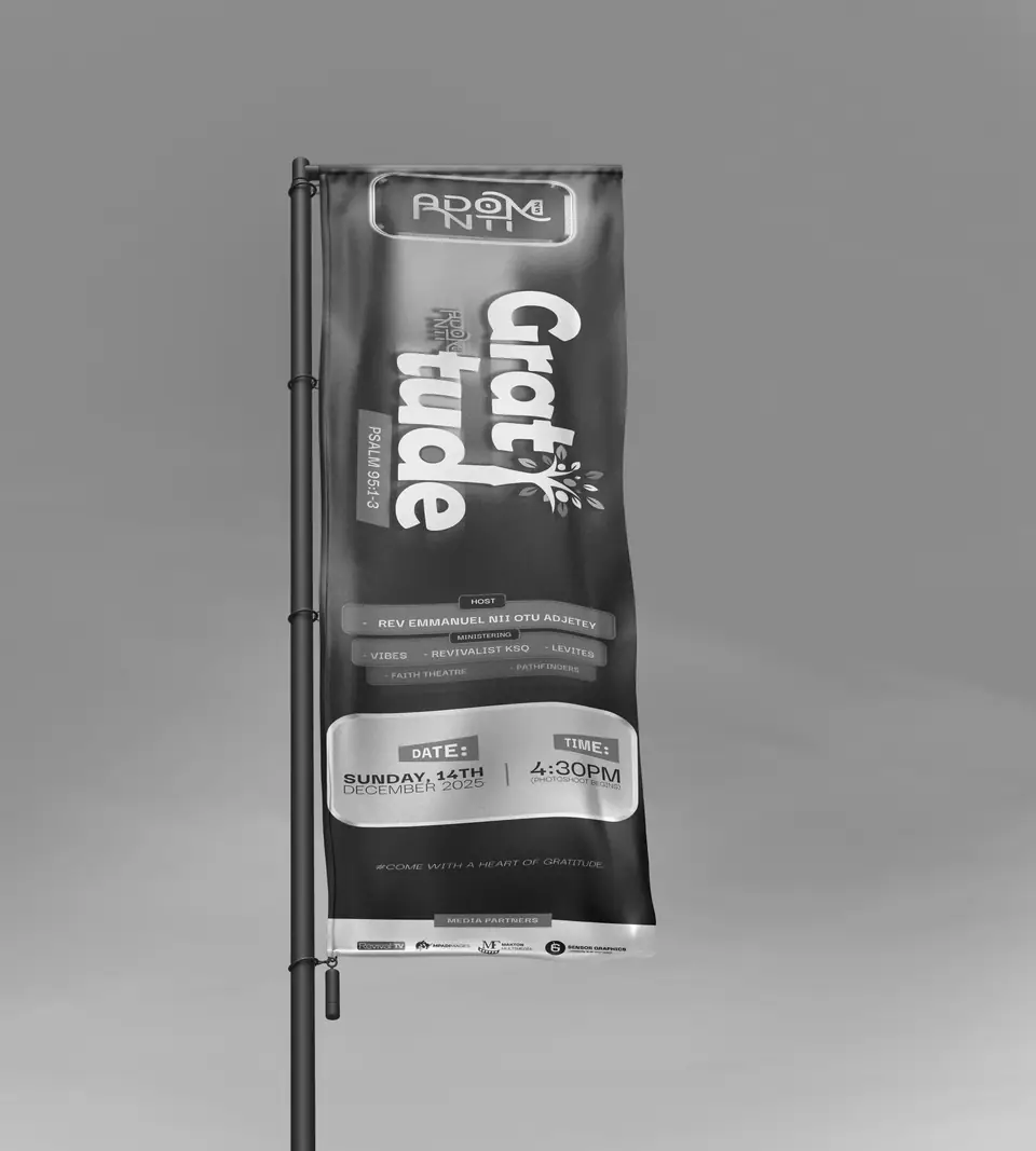 Street banner design mockup