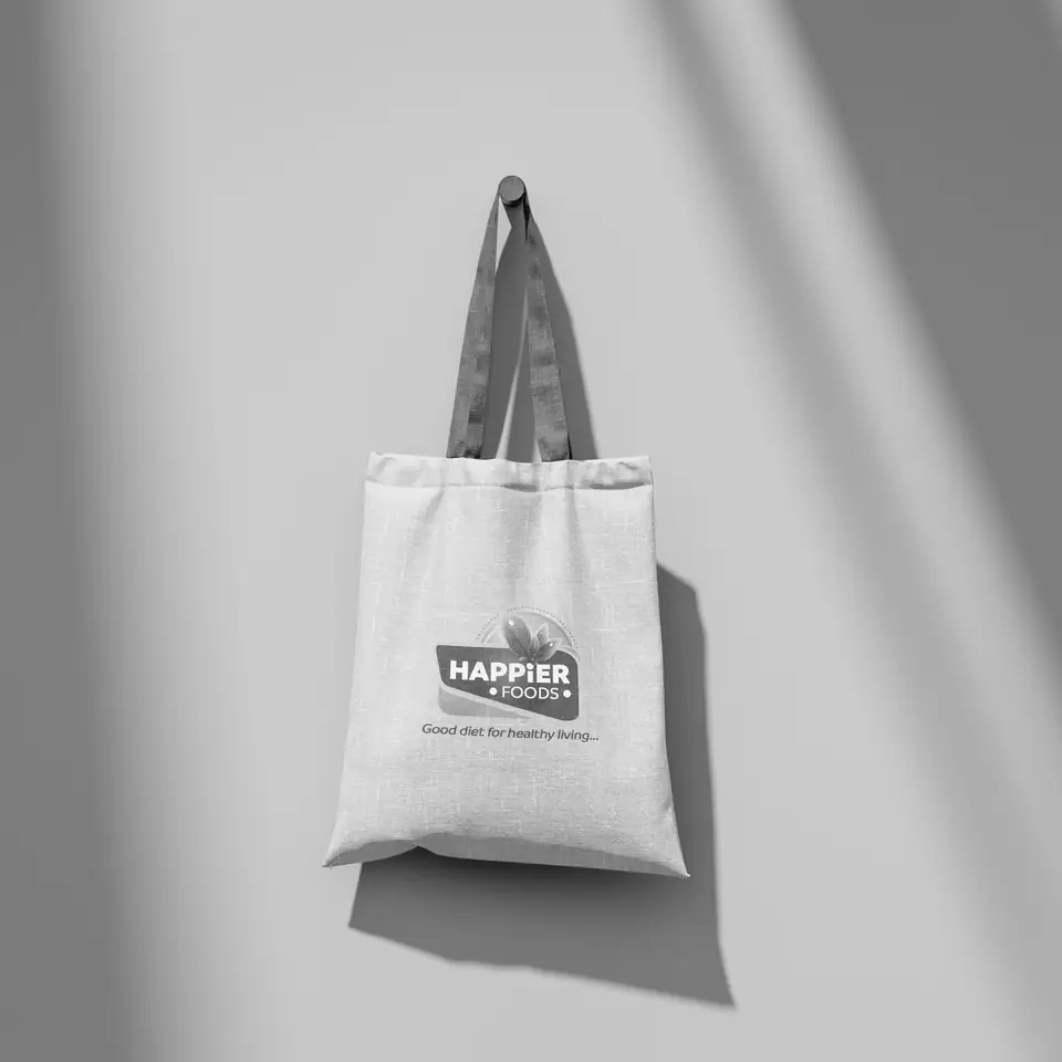 Printed tote bag design mockup