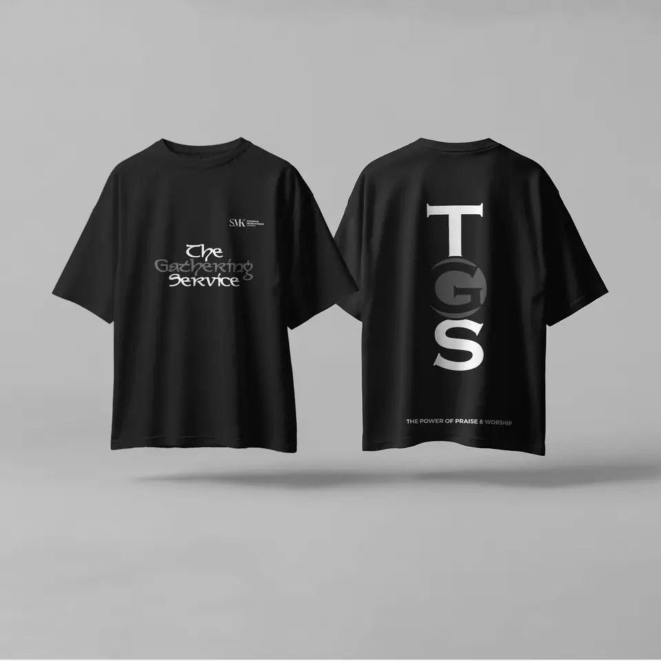 Black T-shirt artwork mockup